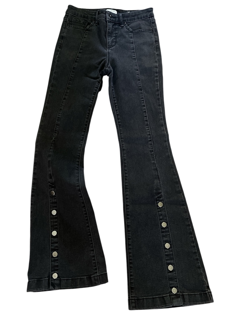 Sofia Jeans Melisa Flare Snap leg Black Stretch Jeans Women’s 4 32” Inseam